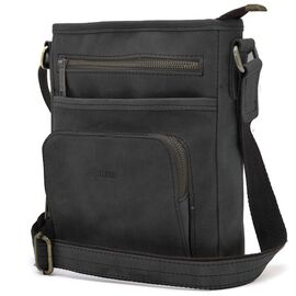 Придбати Мужская кожаная сумка с карманом RA-1303-3md TARWA черная, image , характеристики, відгуки