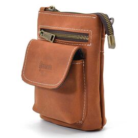 Придбати Маленькая мужская сумка на пояс, через плечо, на джинсы рыжая TARWA RB-1350-3md, image , характеристики, відгуки