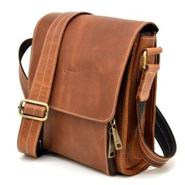 Купить - Кожаная сумка-планшет через плечо RBw-3027-4lx бренда TARWA рыжая, фото , характеристики, отзывы