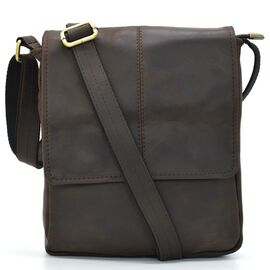 Купить Мужская кожаная сумка A5 через плечо RC-1301-3md TARWA с клапаном коричневая, фото , характеристики, отзывы