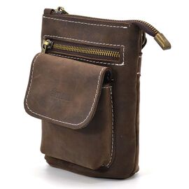 Купить - Маленькая мужская сумка на пояс, через плечо, на джинсы коричневая TARWA RC-1350-3md, фото , характеристики, отзывы