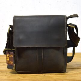 Купить - Кожаная сумка через плечо с клапаном коричневая TARWA RC-4126-4sa, фото , характеристики, отзывы