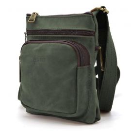 Придбати Cумка мужская через плечо кожаная crazy horse TARWA Зеленый (RЕ-1342-2-3md), image , характеристики, відгуки