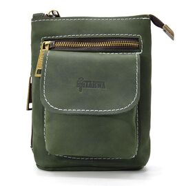 Купить - Маленькая мужская сумка на пояс плечо зеленая TARWA RE-1350-3md, фото , характеристики, отзывы