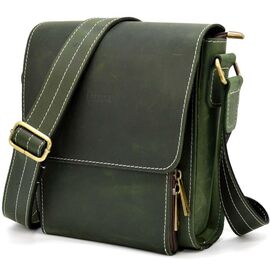 Придбати Кожаная сумка через плечо мужская RE-3027-3md от TARWA зеленая, image , характеристики, відгуки