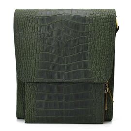 Купить - Кожаная сумка через плечо RepE-3027-4lx бренда TARWA зеленый цвет рептилия, фото , характеристики, отзывы