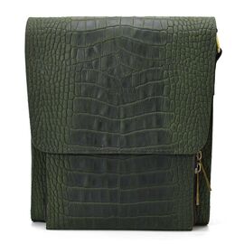 Купить Кожаная сумка через плечо RepE-3027-4lx бренда TARWA зеленый цвет рептилия, фото , характеристики, отзывы