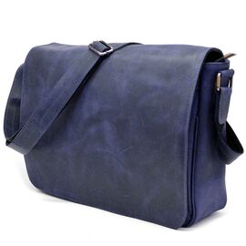 Купить - Мужская кожаная сумка через плечо с клапаном TARWA RK-1047-3md синня, фото , характеристики, отзывы