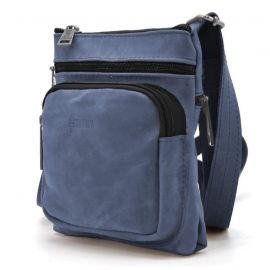 Придбати Cумка мужская через плечо кожаная crazy horse TARWA Синий (RК-1342-2-3md), image , характеристики, відгуки