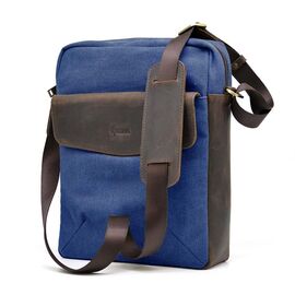 Придбати Мужская сумка из синего канваса через плечо TARWA RKc-1810-4lx, image , характеристики, відгуки