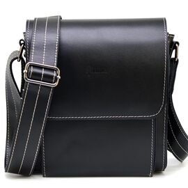 Купить Черная сумка через плечо мужская ZAw-3027-3md от TARWA белая нитка, фото , характеристики, отзывы