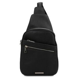 Купить Рюкзак на одно плечо из мягкой кожи Tuscany Leather TL142022, рюкзак слинг (Черный), фото , характеристики, отзывы