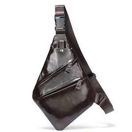 Купить Кожаная нагрудная сумка слинг мужская коричневая bx7323C Bexhill, фото , характеристики, отзывы