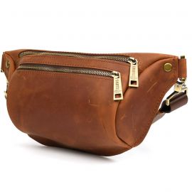 Придбати Напоясная сумка бананка в размере М TARWA RB-3105-2lx коньячная 2 отделения, image , характеристики, відгуки