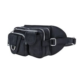 Купить - Кожаная поясная сумка на три отделения TARWA RA-1560-4lx черная с металлическим фастексом, фото , характеристики, отзывы