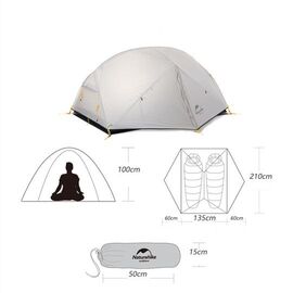 Купить Палатка двухместная Naturehike Mongar NH17T007-M, 20D зелено-білий, фото , характеристики, отзывы