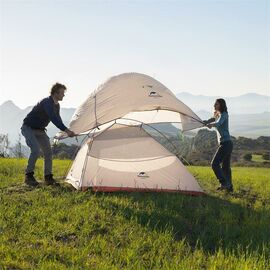 Купить Палатка одноместная
Naturehike Сloud Up 1 Updated NH18T010-T, 20D, сіро-червоний, фото , характеристики, отзывы