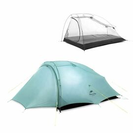 Купить Палатка двухместная
Naturehike Shared 2 NH20ZP091, 20D, блакитний, фото , характеристики, отзывы
