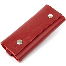 Яркая кожаная ключница GRANDE PELLE 11353 Красный, фото 