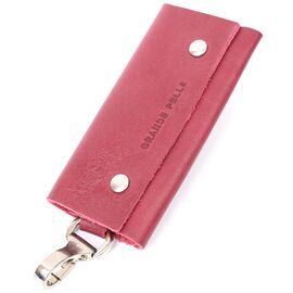 Купить - Женская кожаная ключница на кнопках GRANDE PELLE 11640 Бордовый, фото , характеристики, отзывы