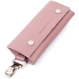 Придбати Чарівна жіноча шкіряна ключниця на кнопках GRANDE PELLE 11641 Пудровий, image , характеристики, відгуки