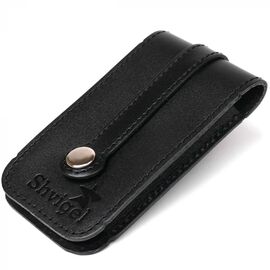 Придбати - Компактна шкіряна ключниця з хлястиком SHVIGEL 13988 Чорна, image , характеристики, відгуки
