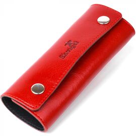 Придбати Стильна жіноча шкіряна ключниця Shvigel 16530 Червоний, image , характеристики, відгуки