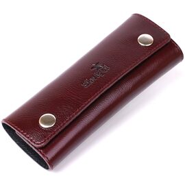 Купить Добротная кожаная ключница Shvigel 16532 Бордовый, фото , характеристики, отзывы