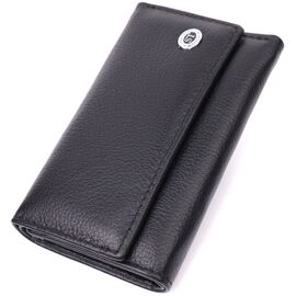 Купить - Вместительная ключница из натуральной кожи ST Leather 22477 Черный, фото , характеристики, отзывы