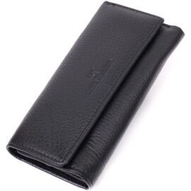 Купить - Большая ключница с функцией кошелька из натуральной кожи ST Leather 22492 Черный, фото , характеристики, отзывы