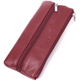 Купить - Кожаная ключница на молнии ST Leather 22558 Бордовый, фото , характеристики, отзывы