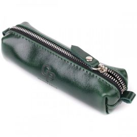 Купить Практичная ключница из натуральной гладкой кожи GRANDE PELLE 22943 Зеленый, фото , характеристики, отзывы