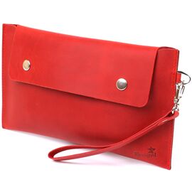 Купить Женская винтажная кожаный тревел-косметичка Shvigel 16427 Красный, фото , характеристики, отзывы