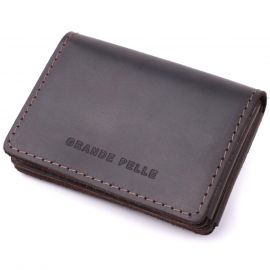Купить Стильная обложка на автодокументы в винтажной коже GRANDE PELLE 22873 Темно-коричневая, фото , характеристики, отзывы