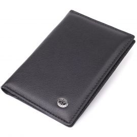 Купить Стильная обложка на паспорт универсального формата из натуральной кожи ST Leather 23078 Черный, фото , характеристики, отзывы