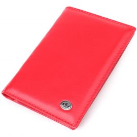 Купить Яркая обложка на паспорт универсального формата из натуральной кожи ST Leather 23080 Красный, фото , характеристики, отзывы