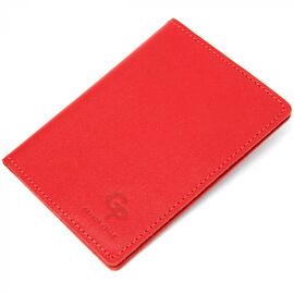 Купить - Яркая обложка на паспорт из натуральной кожи GRANDE PELLE 11484 Красный, фото , характеристики, отзывы