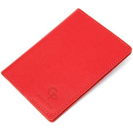 Купити Яскрава обкладинка на паспорт з натуральної шкіри GRANDE PELLE 11484 Червоний, image , характеристики, відгуки