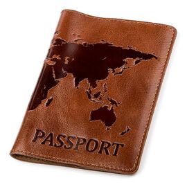 Придбати Обкладинка на паспорт Shvigel 13919 шкіряна Коричнева, image , характеристики, відгуки