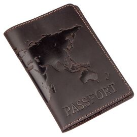 Купить - Обложка на паспорт Shvigel 13954 кожаная матовая Коричневая, Коричневый, фото , характеристики, отзывы