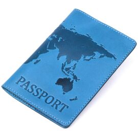 Придбати Обкладинка на паспорт Shvigel 13956 шкіряна матова Cіняя, image , характеристики, відгуки