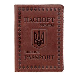 Надежная кожаная обложка на паспорт SHVIGEL 16133, Коричневый, фото 