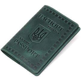 Купить - Добротная обложка для паспорта из натуральной кожи SHVIGEL 16134, Зеленый, фото , характеристики, отзывы