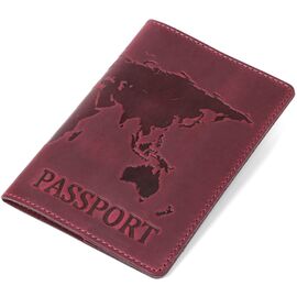 Купить - Замечательная кожаная обложка на паспорт Shvigel 16551 Бордовый, фото , характеристики, отзывы