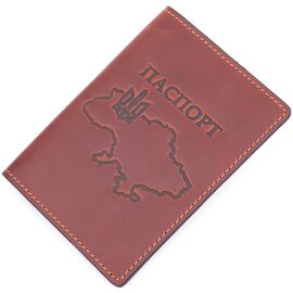 Купить Обложка на паспорт в винтажной коже Карта GRANDE PELLE 16772 Светло-коричневая, фото , характеристики, отзывы