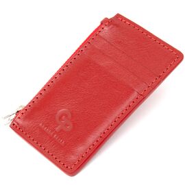 Купить - Яркий кожаный картхолдер GRANDE PELLE 11497 Красный, фото , характеристики, отзывы