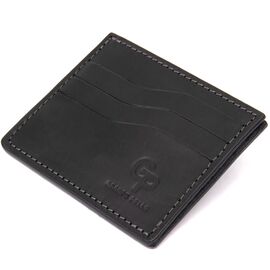 Купить - Практичный кожаный картхолдер GRANDE PELLE 11499 Черный, фото , характеристики, отзывы
