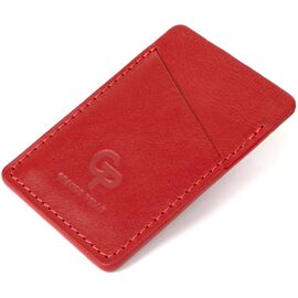 Купить Винтажный кожаный картхолдер GRANDE PELLE 11505 Красный, фото , характеристики, отзывы