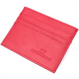 Придбати Яскравий кард-кейс із натуральної шкіри ST Leather 22445 Червоний, image , характеристики, відгуки