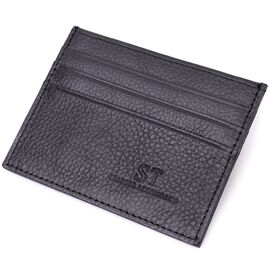 Купить - Стильный кард-кейс из натуральной кожи ST Leather 22447 Черный, фото , характеристики, отзывы